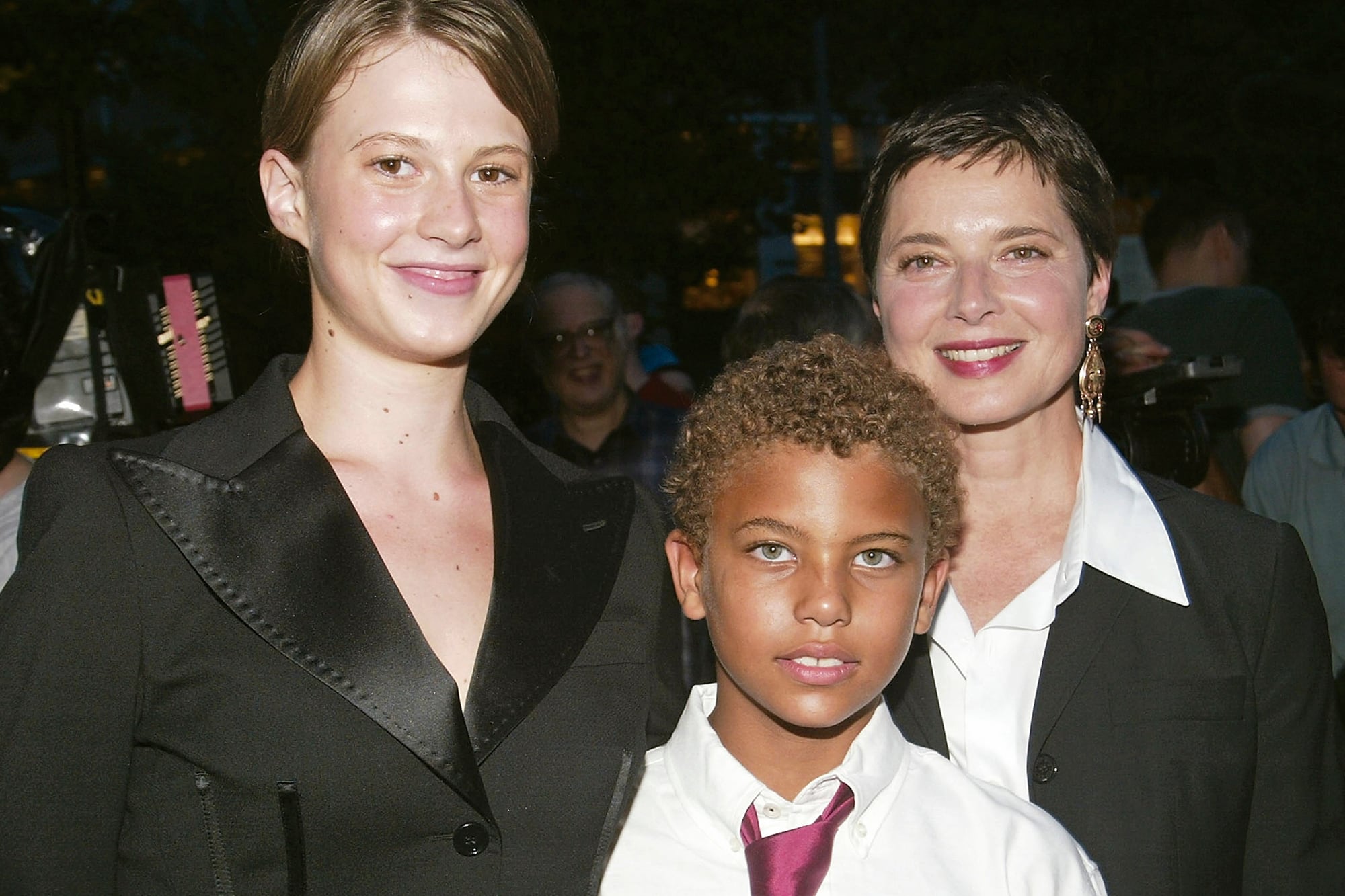 Agosto de 2003. Con sus hijos en la gala tributo por los 60 años de la película Casablanca protagonizada por Ingrid Bergman