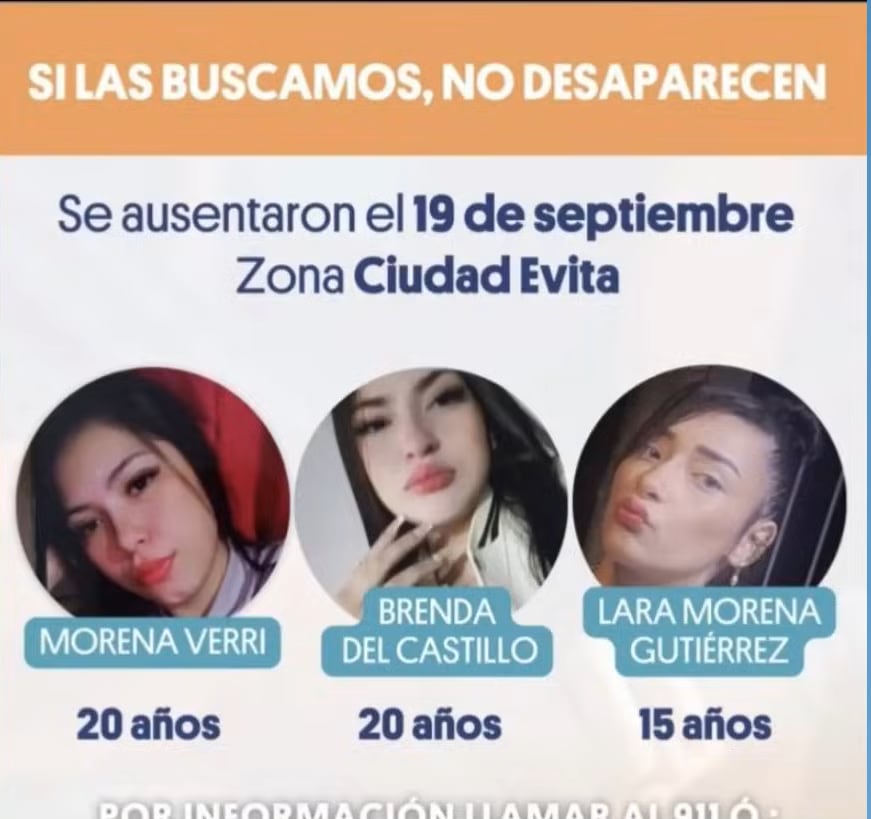 Las chicas fueron vistas por última vez el viernes pasado