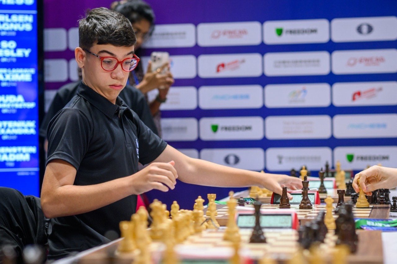 Faustino Oro en el Campeonato Mundial Blitz por equipos de la FIDE
