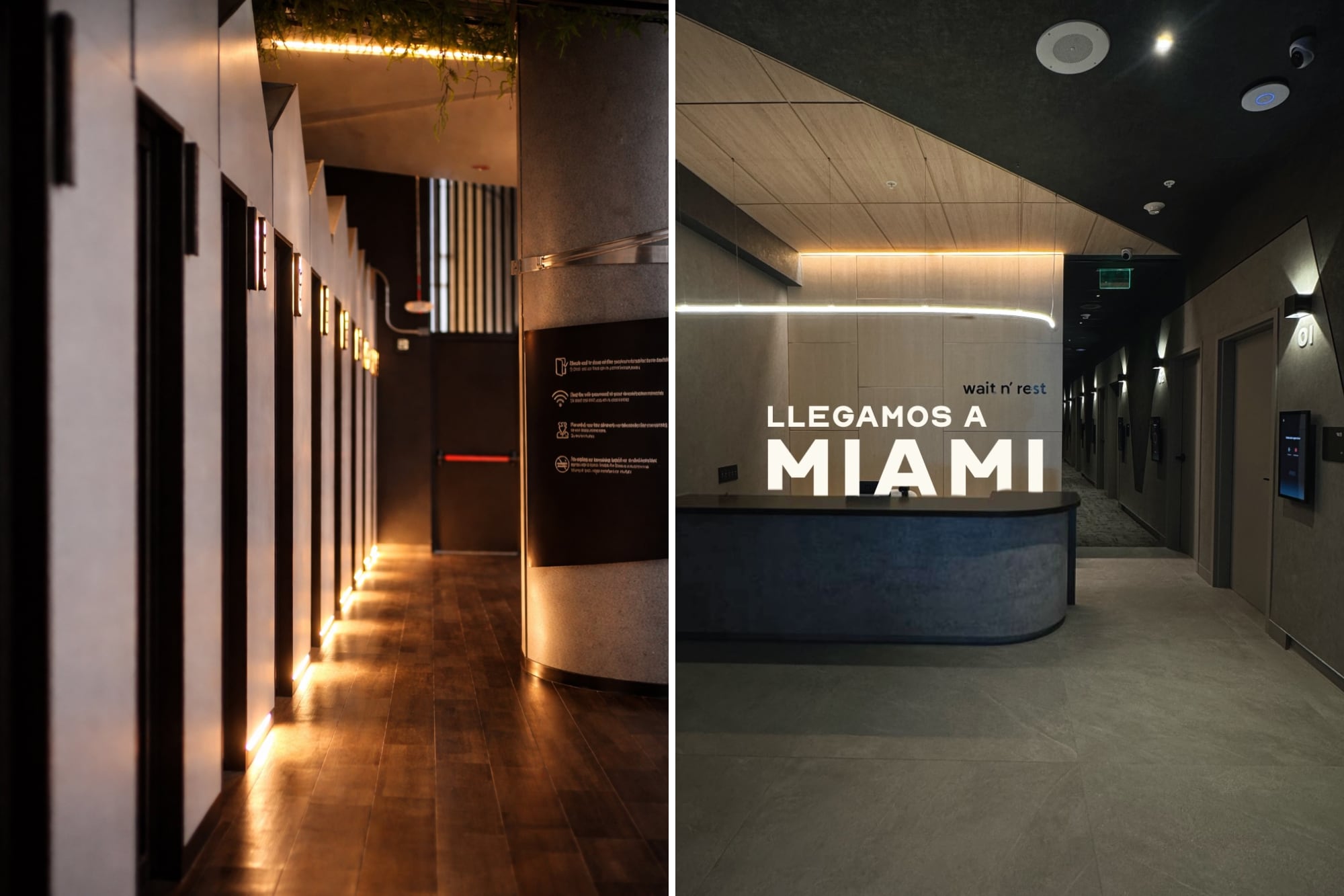 Dormir en el aeropuerto de Miami: qué es Wait n’ Rest, el nuevo servicio con vista a la pista