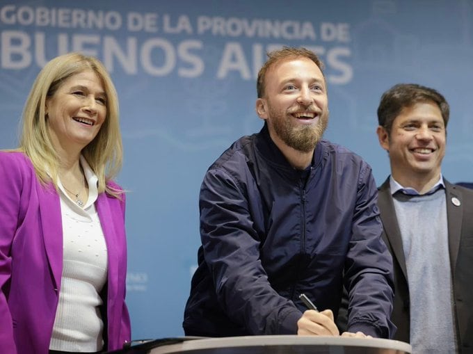 Verónica Magario, Federico Otermín y Axel Kicillof