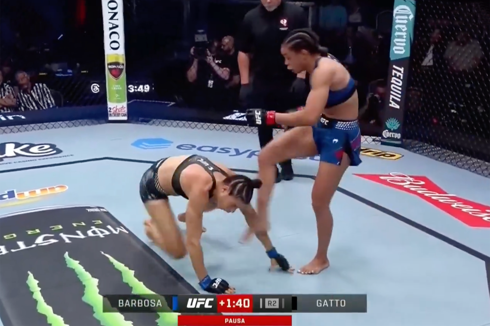 La brutal patada de Dione Barbosa sobre Melissa Gatto que desató una polémica en la velada de UFC Vegas 115