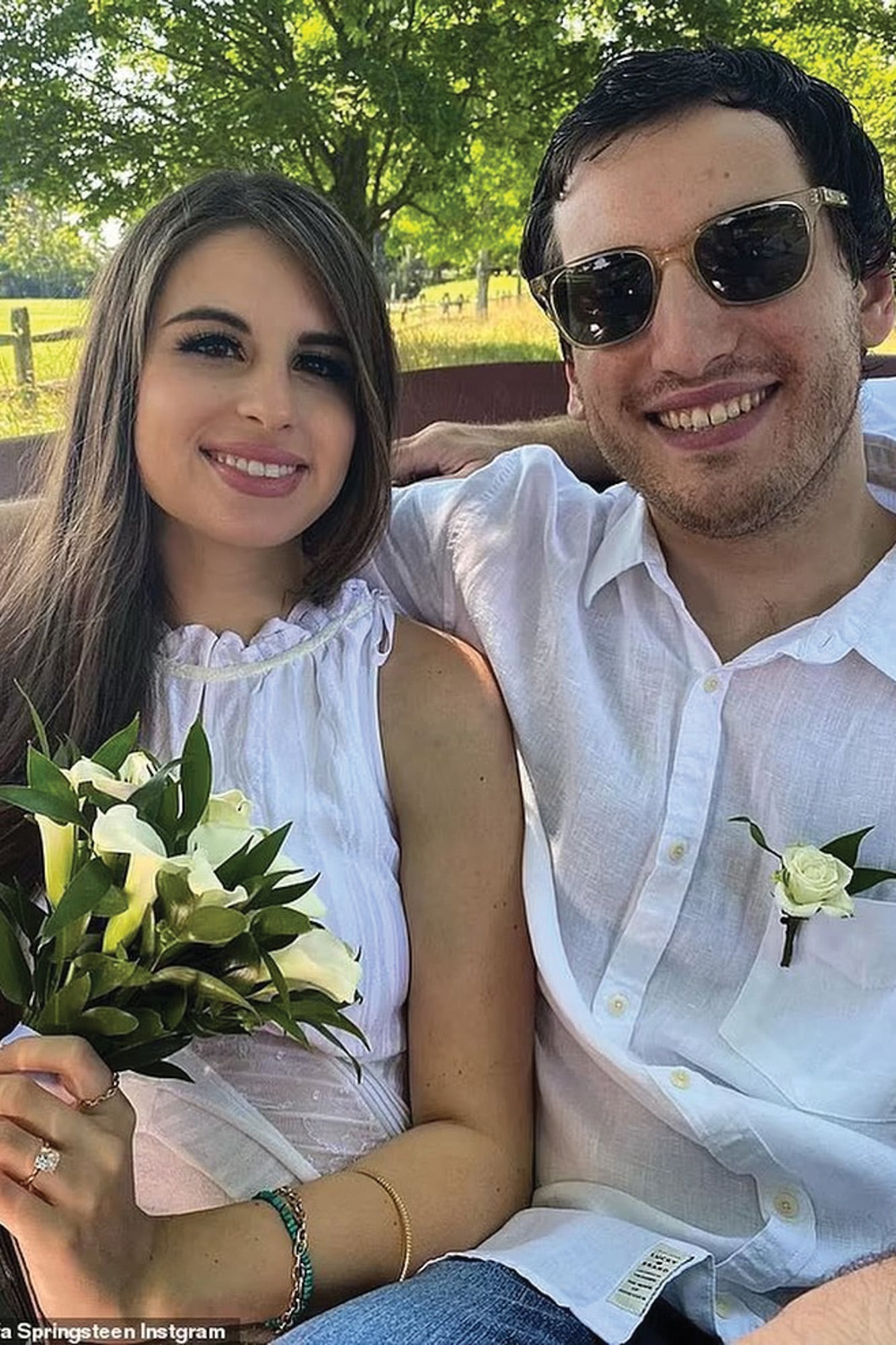 Sam y Alex Reph el día de su casamiento