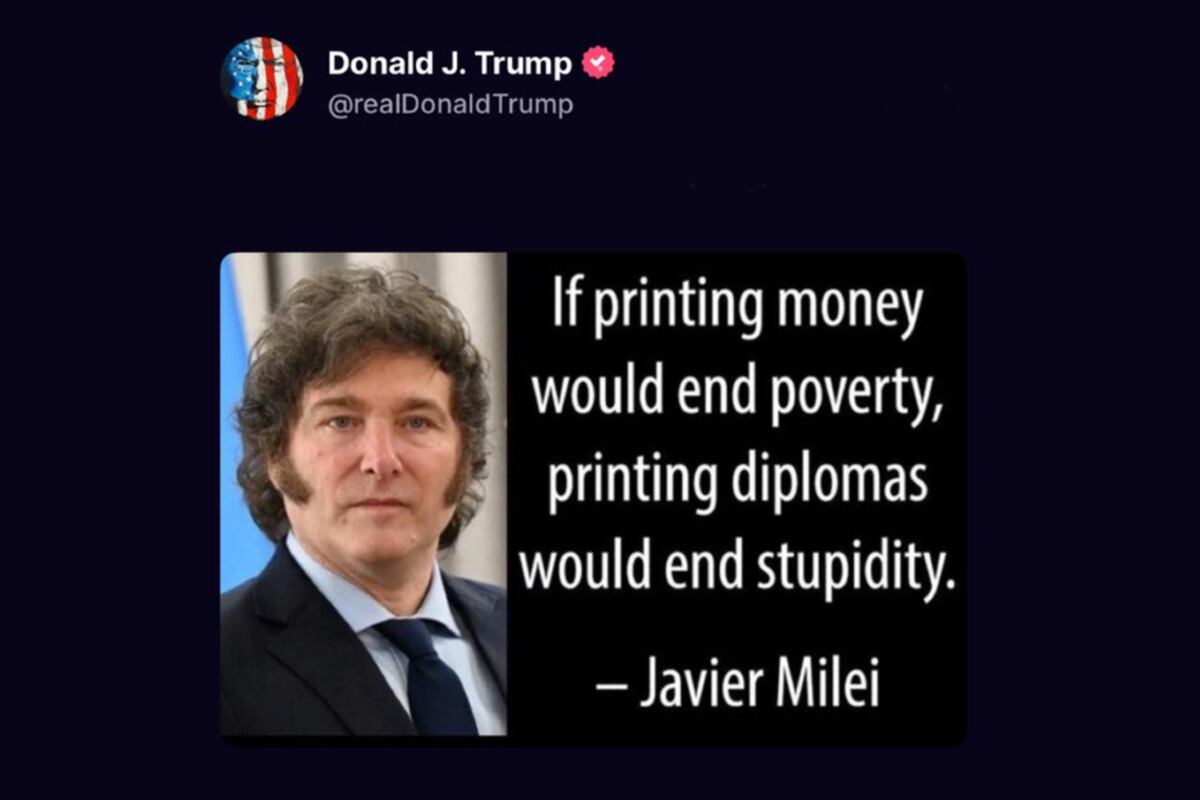 El posteo del presidente de Estados Unidos Donald Trump sobre Javier Milei en medio del escándalo por $LIBRA