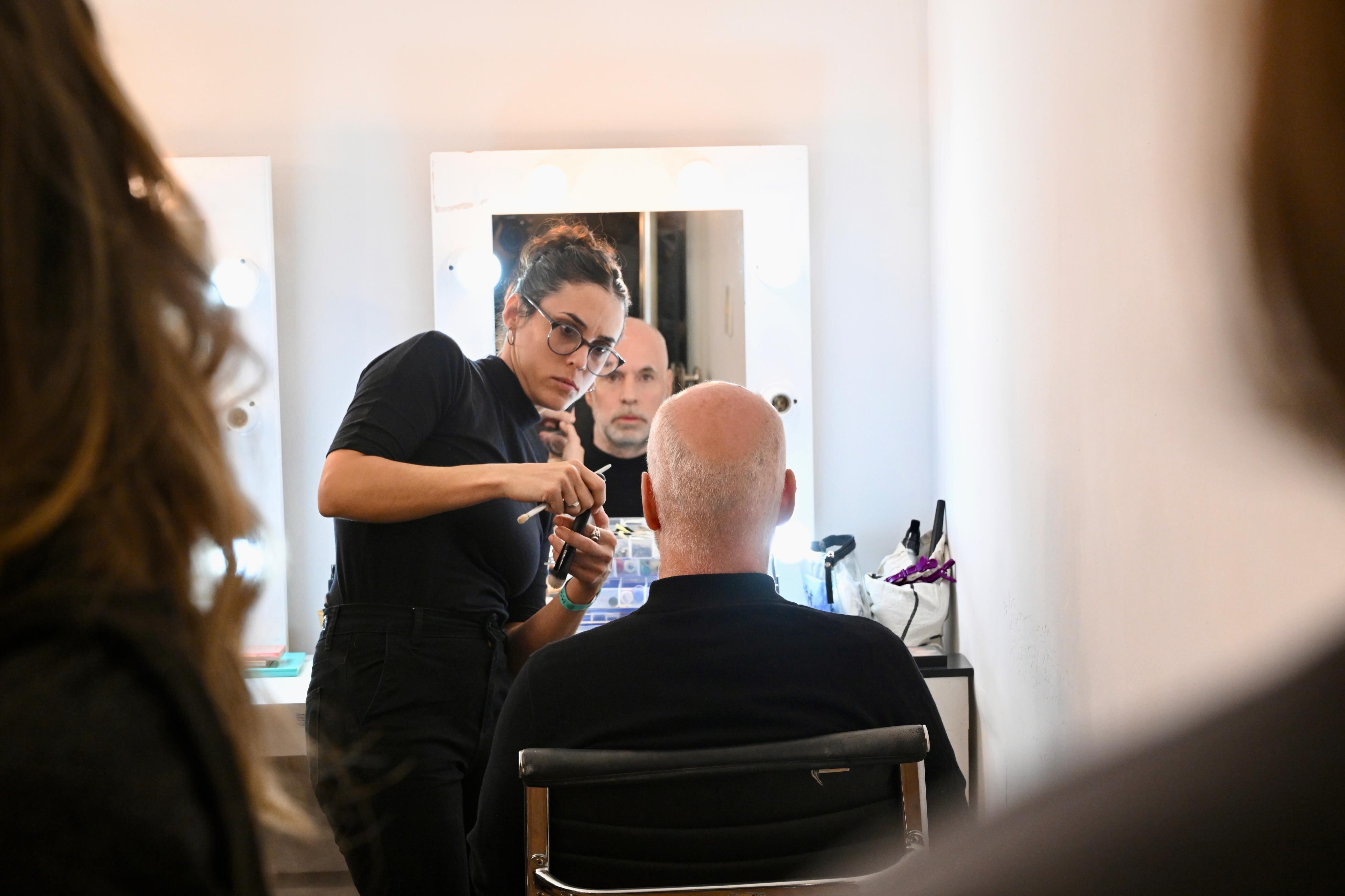 Horacio Rodríguez Larreta en el maquillaje