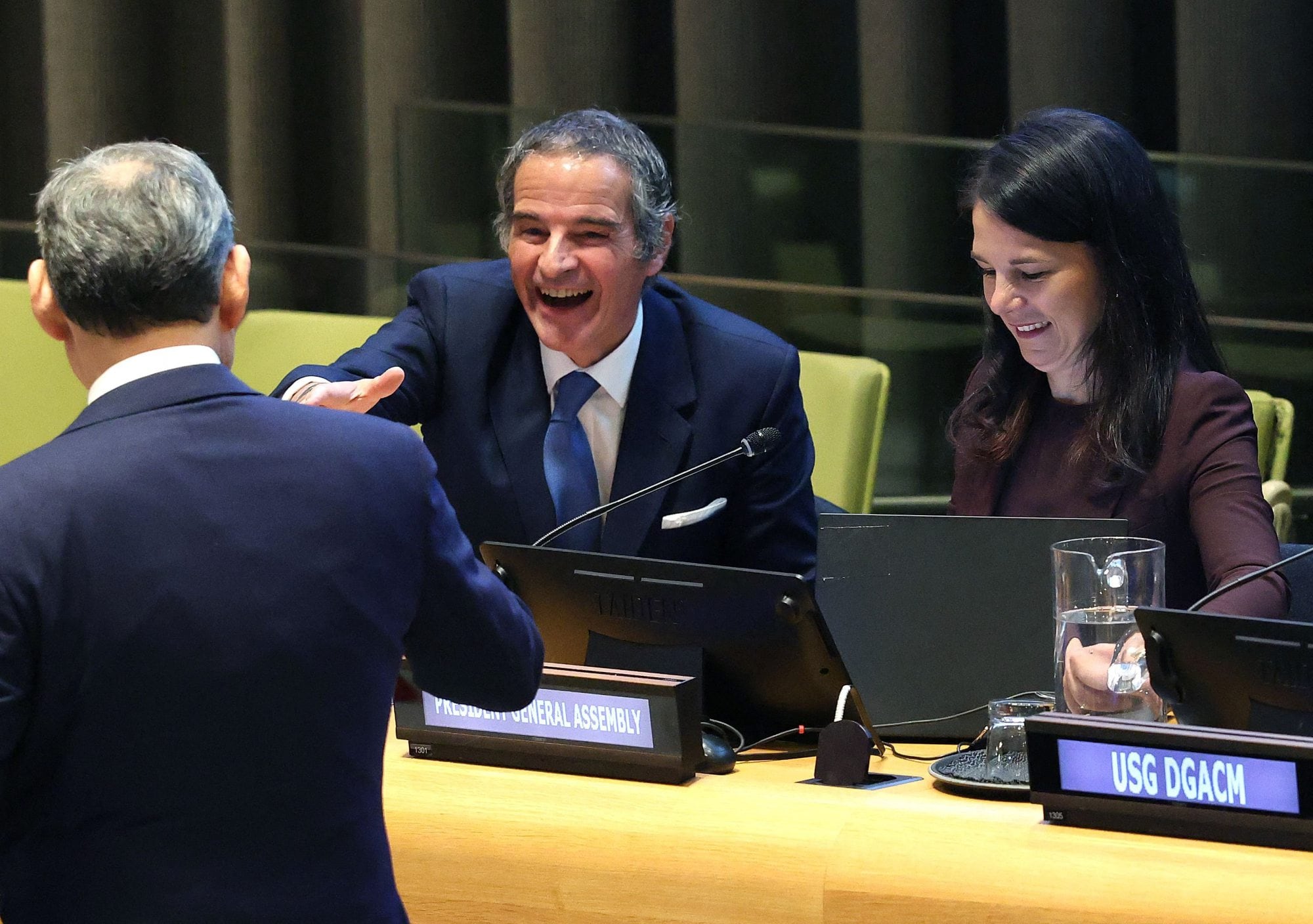 Rafael Grossi, en la audiencia en la que defendió su candidatura para ser secretario general de la ONU, en Nueva York.