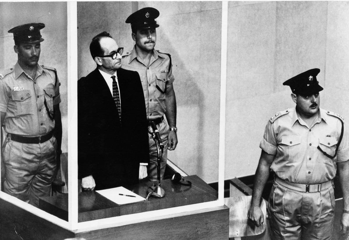 Adolf Eichmann durante el juicio en Israel