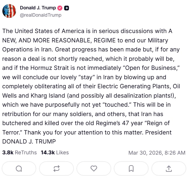 Trump sobre las últimas conversaciones con Irán