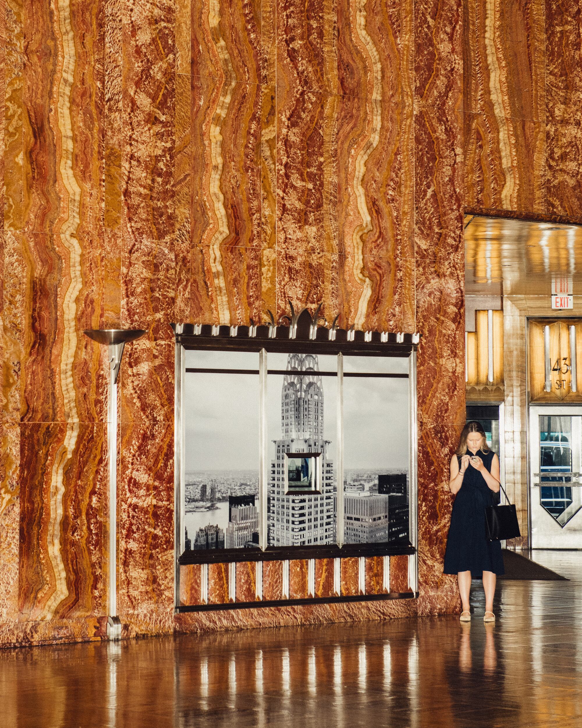 El vestíbulo del edificio Chrysler en el centro de Manhattan