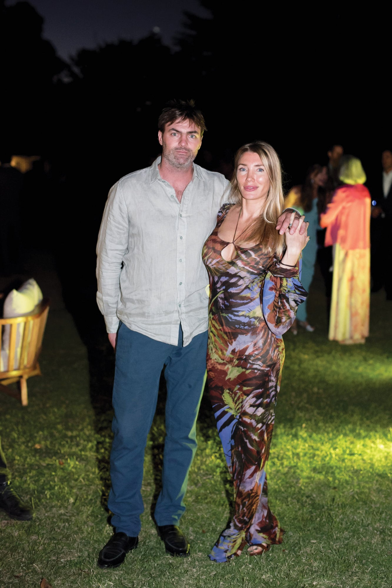 El artista y diseñador de muebles Eduardo
Blaquier y su mujer Agustina Frías.