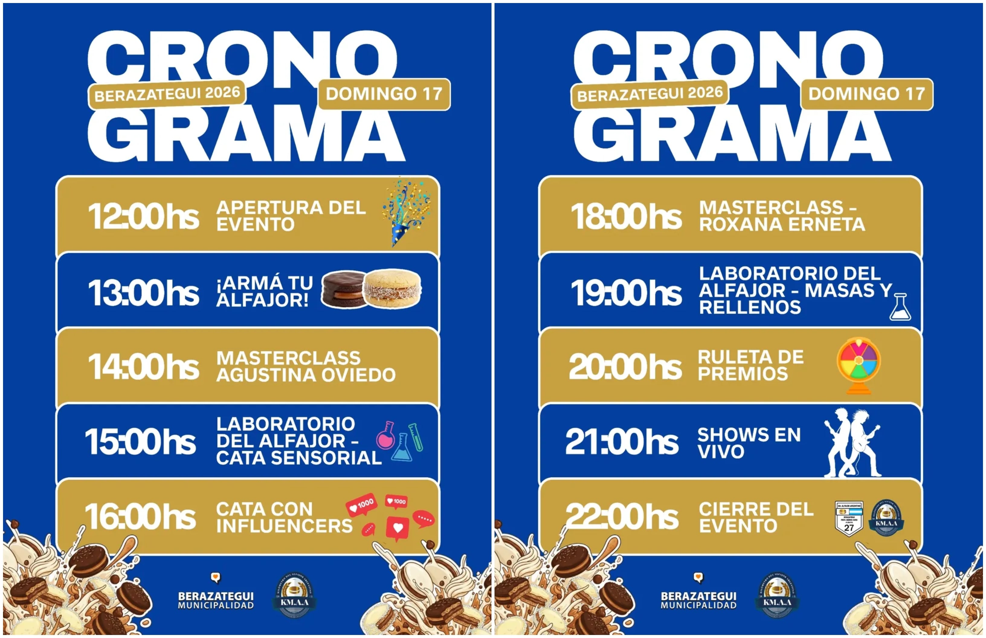 Cronograma de la FIesta del Alfajor en Berzategui: Domingo