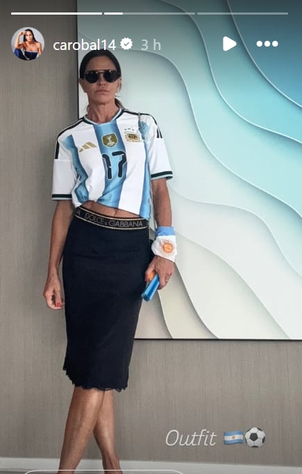 Caro Baldini fue a apoyar a su hijo Giuliano