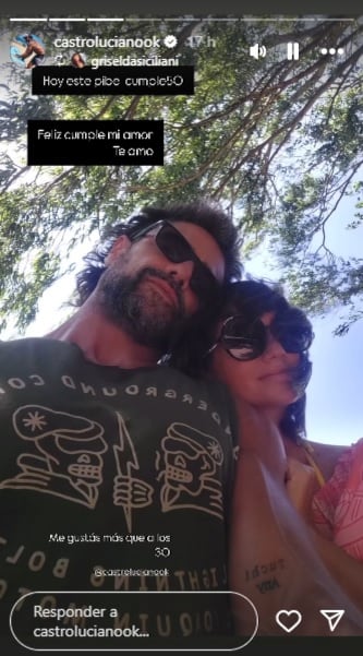 La dedicatoria de Griselda Siciliani a Luciano Castro por su cumpleaños número 50