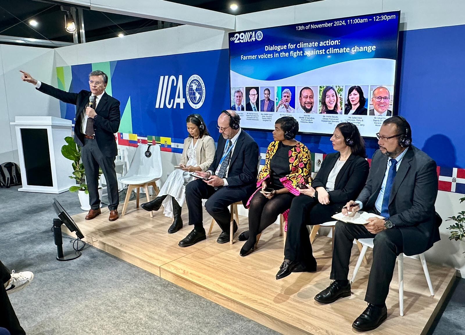 “Diálogo para la acción climática: voces de los productores en el combate al cambio climático” se llamó la charla organizada pro el IICA