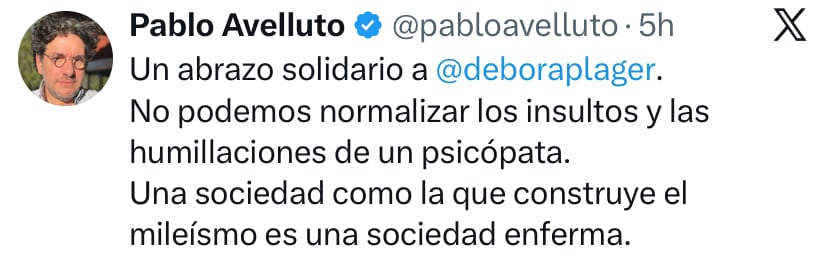 El posteo de Avelluto