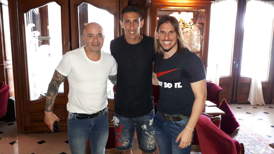 Una imagen de otra vida: Sampaoli, Di María y Beccacece