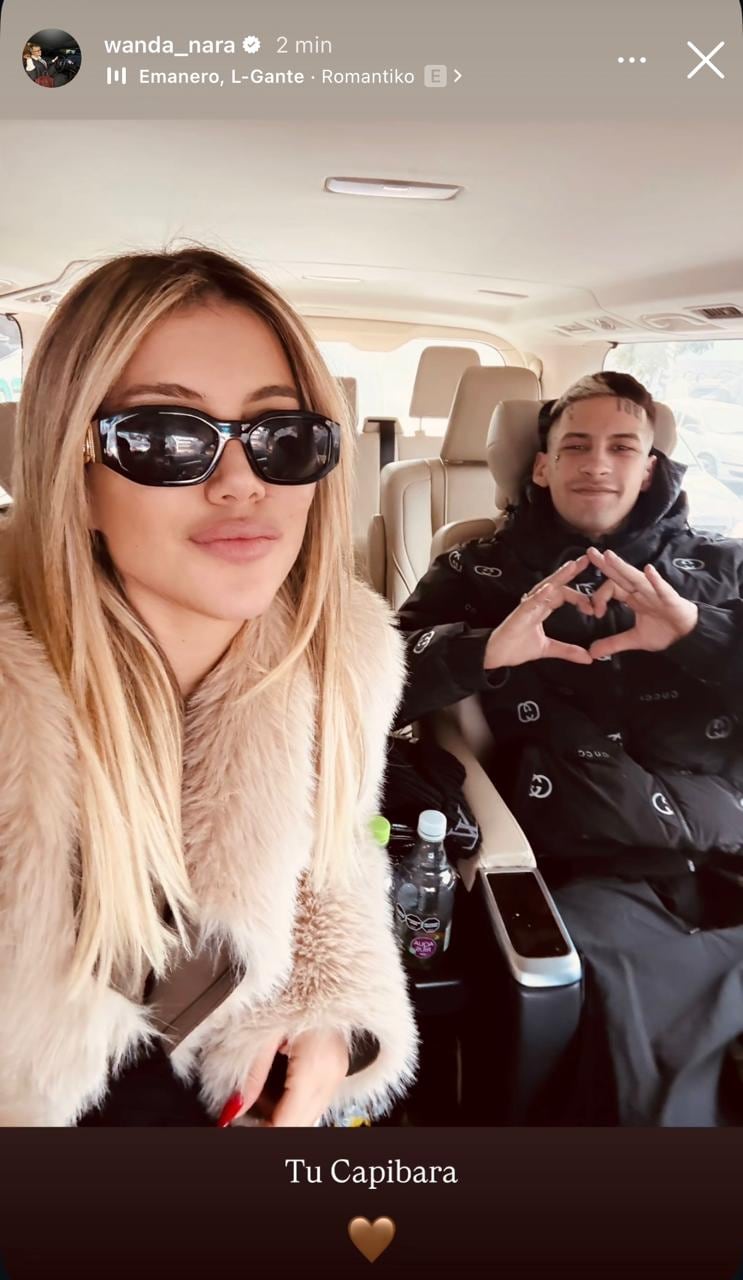 Tras mostrar imágenes de su nueva casa, Wanda Nara compartió una postal de su reencuentro con L-Gante (Foto: Instagram @wanda_nara)