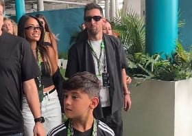 Messi fue a ver a Colapinto con su familia al GP de Miami de Fórmula 1
