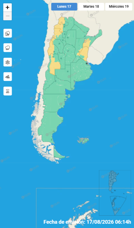 ¿Por qué Buenos Aires está tan nublada? El fenómeno climático detrás y el pronóstico para los próximos días 9 Alerta temprana por vientos, nevadas y tormentas para el 17 de agosto de 2026