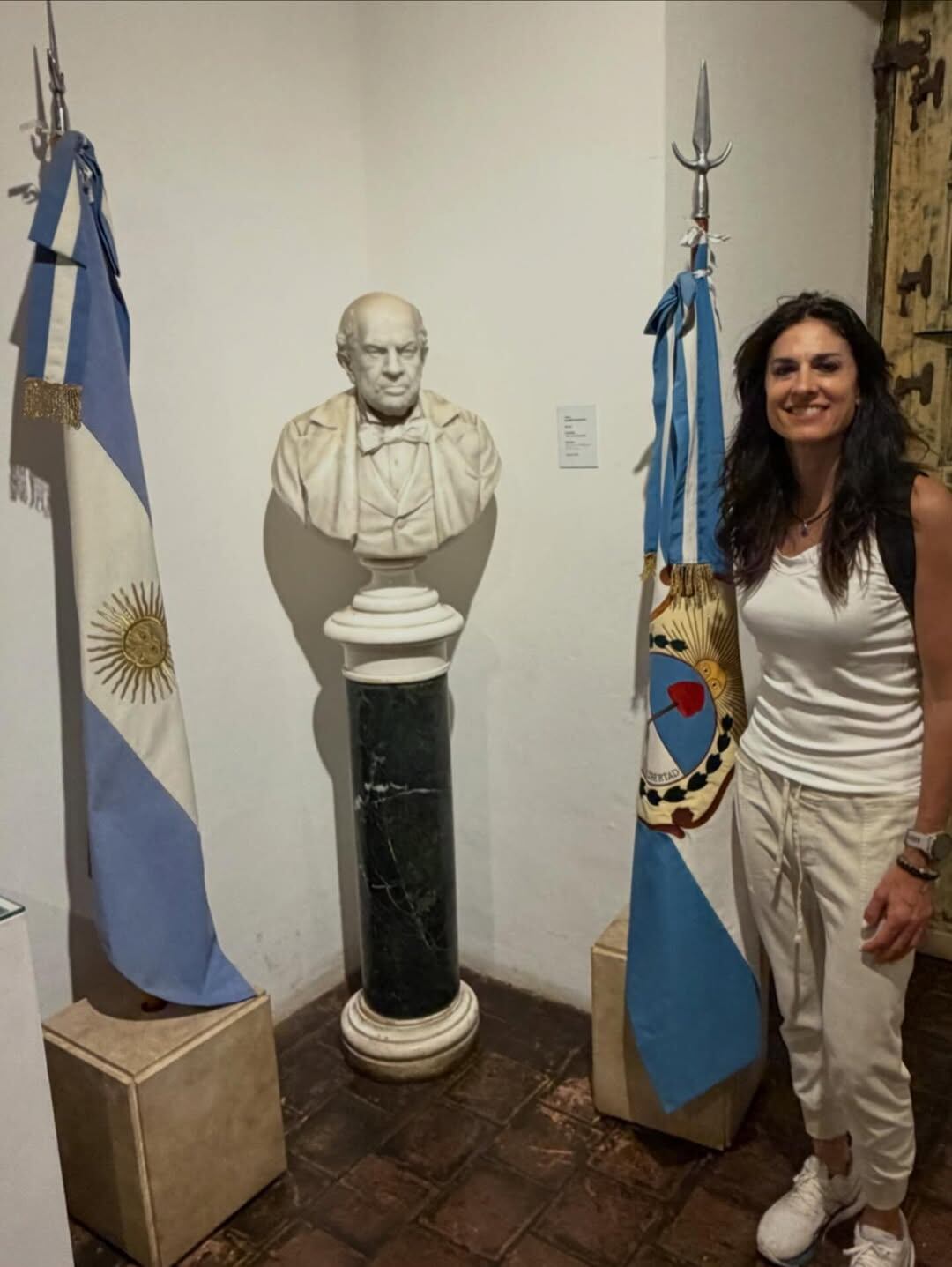 En San Juan Sabatini pasó por el Museo Casa Natal de Sarmiento (Foto: Instagram @sabatinigaby)