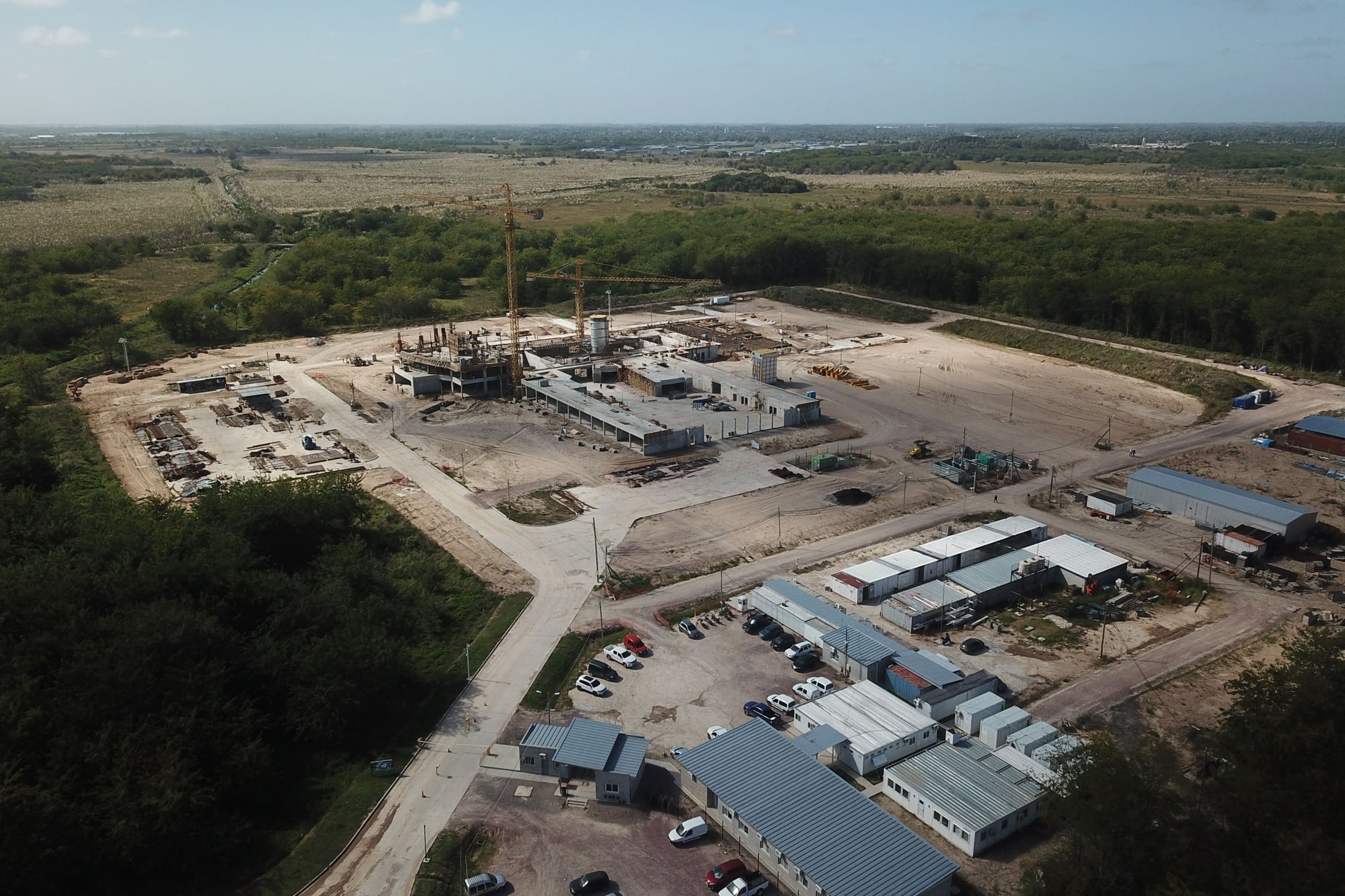 Vista del predio donde se ubica el reactor