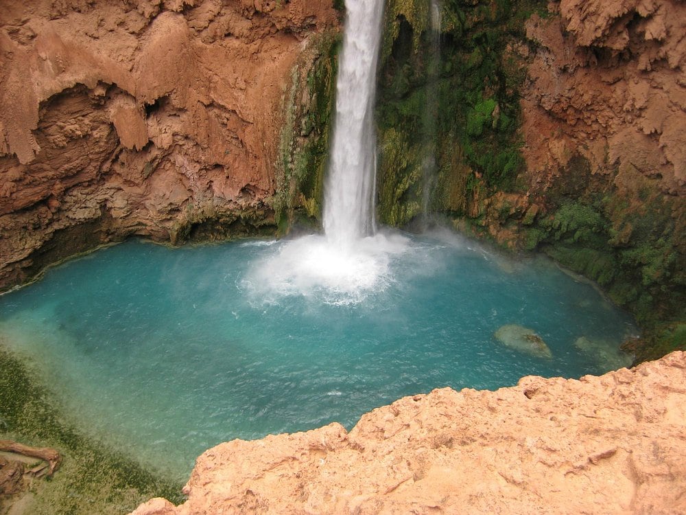 Una de las cascadas naturales que se forman en Supai