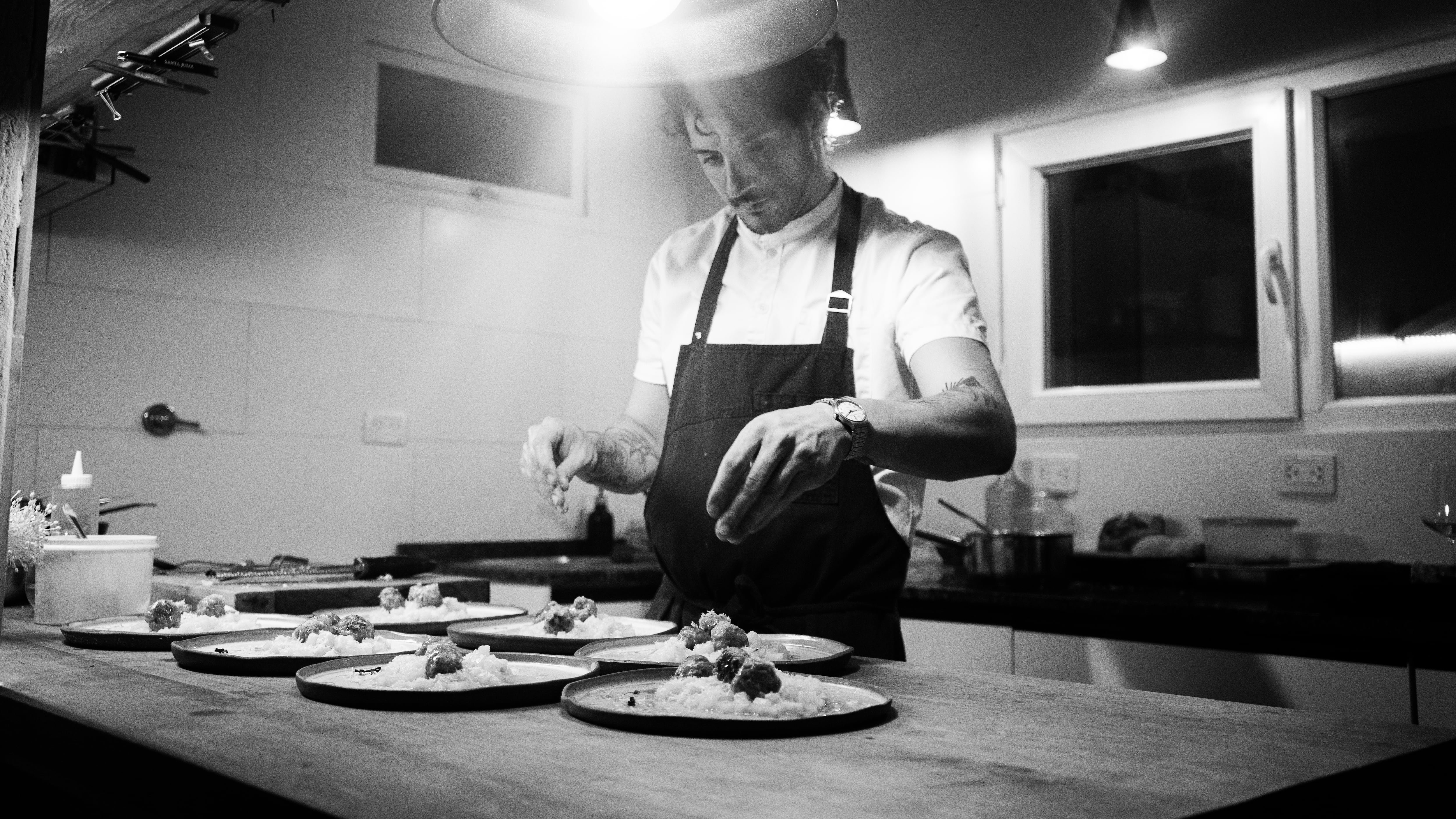 Leandro Giménez en su cocina