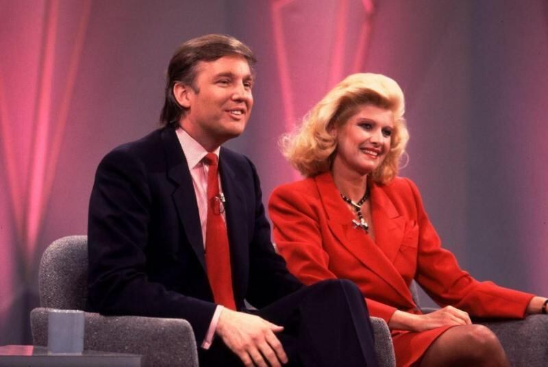 Donald e Ivana Trump en el programa de Oprah Winfrey en abril de 1988