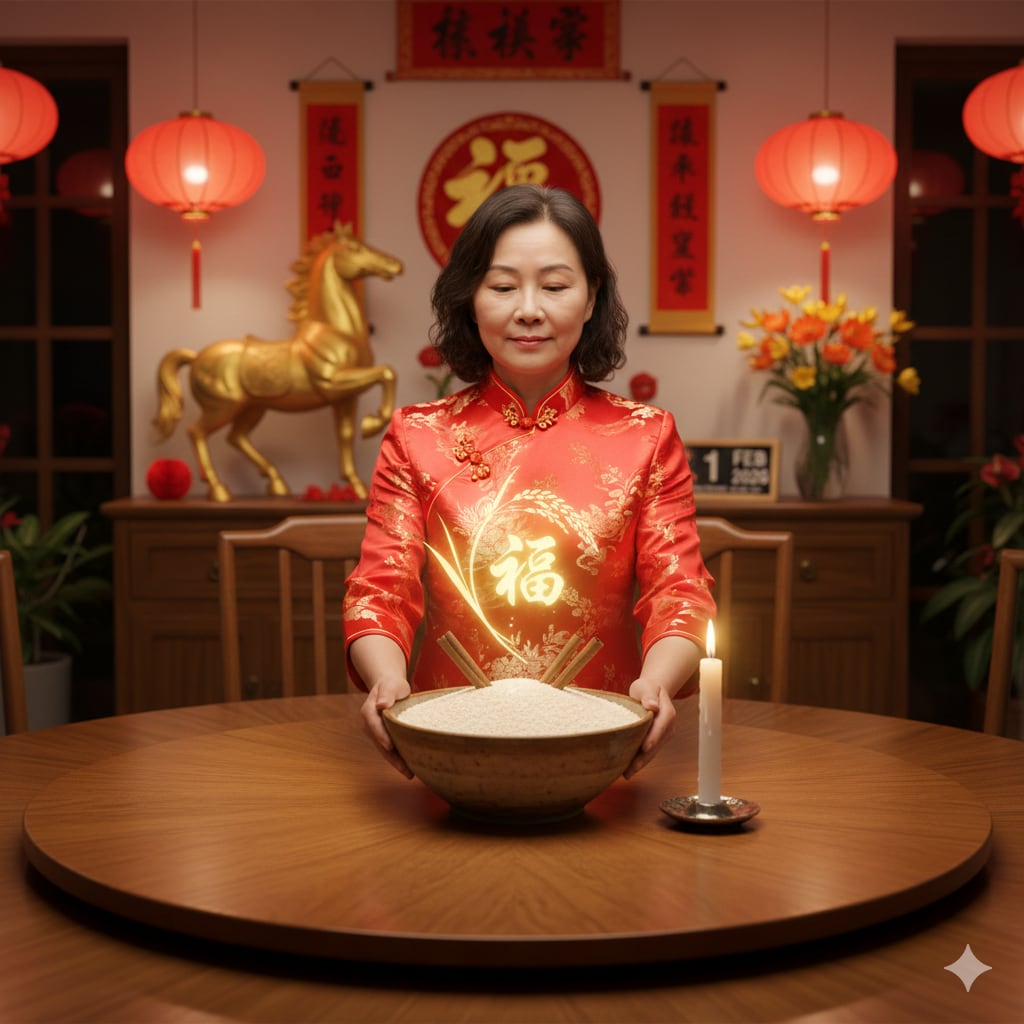 La ceremonia del arroz y el cuenco de la abundancia en el Año Nuevo Chino
