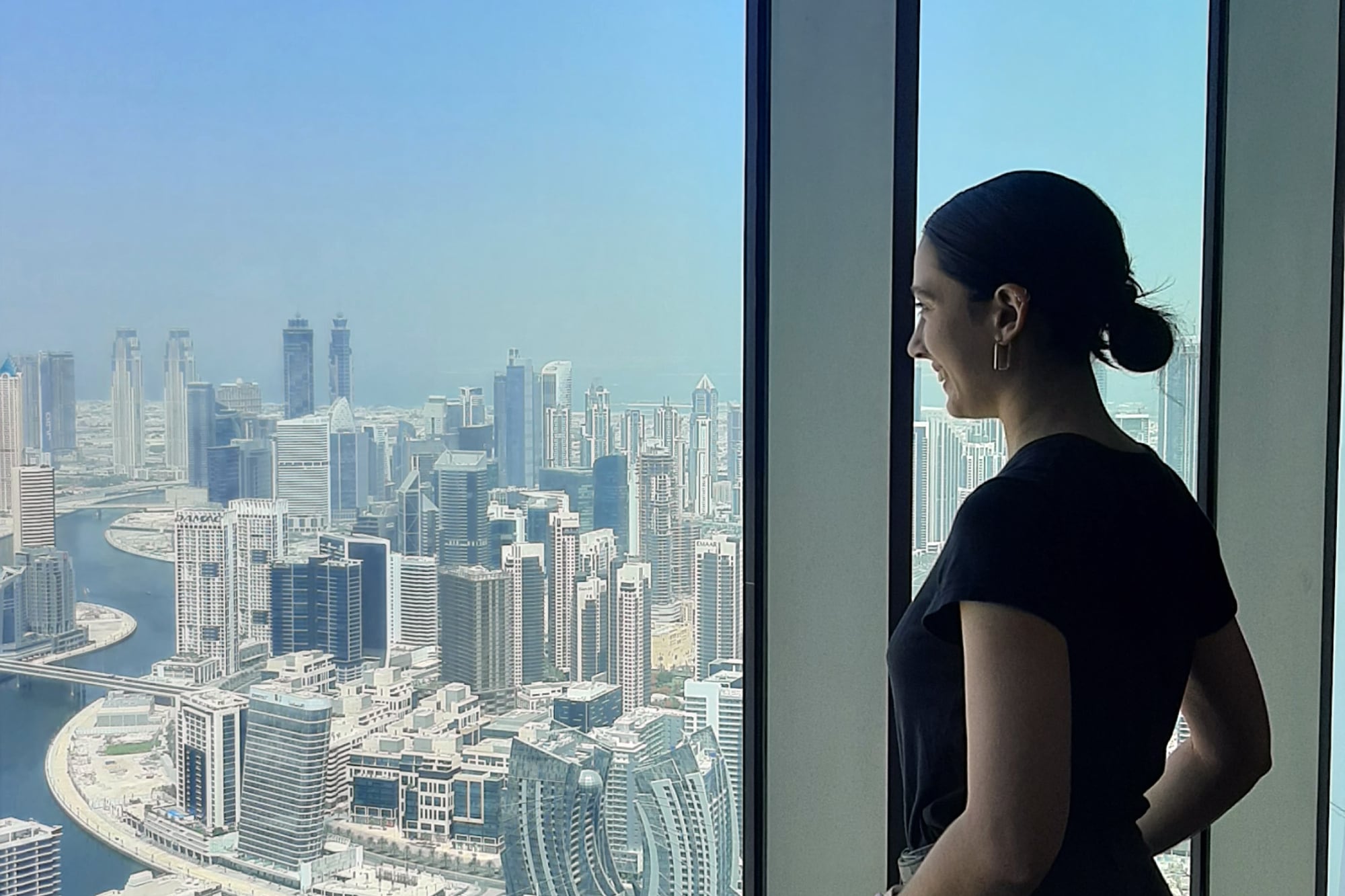 Foto tomada el primer día en que Anastasia conoció el hotel que la había contratado