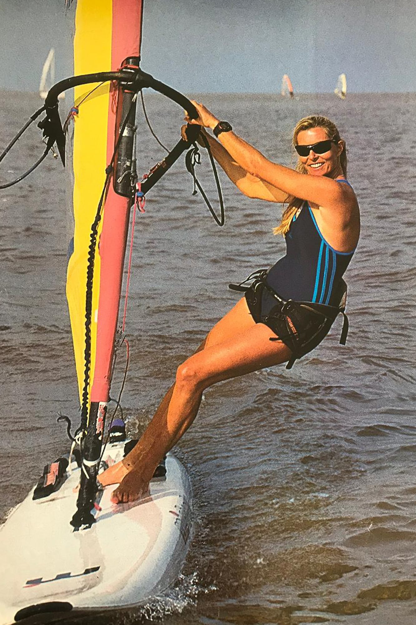 Dejó el
modelaje para
dedicarse de lleno a los deportes.
Es ex campeona
argentina de
windsurf