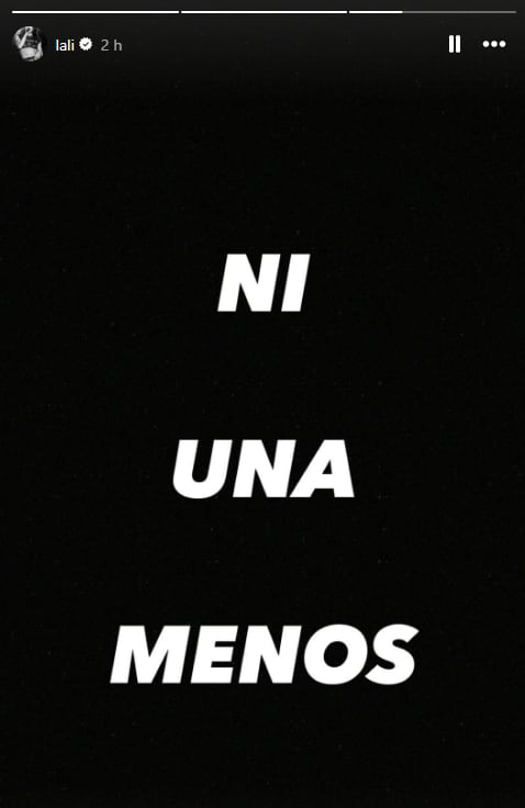 Lali Espósito y su mensaje por la marcha de Ni Una Menos de hoy 5 El mensaje de Lali Espósito por la marcha de Ni Una Menos de hoy