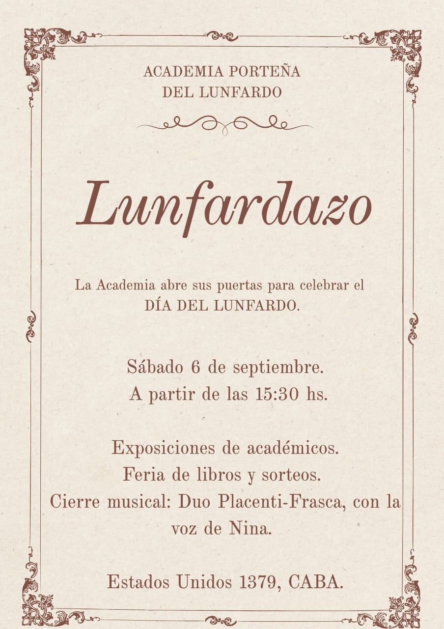 Con entrada libre y gratuita, vuelve el Lunfardazo