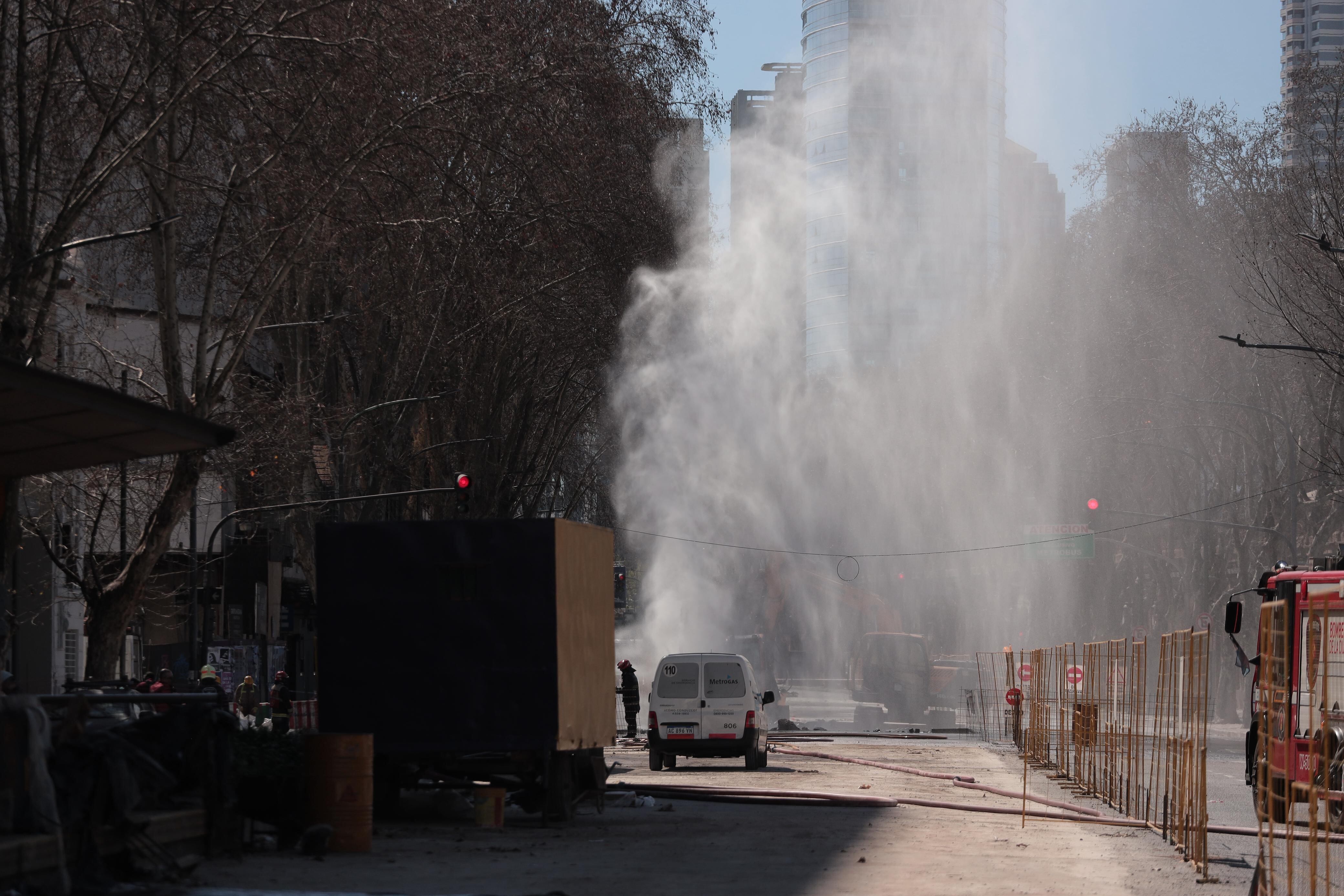 Fuga de gas en Juan B. Justo y Paraguay