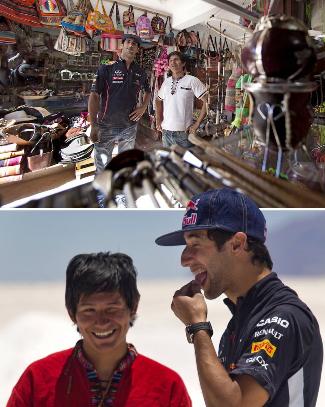 El piloto australiano estuvo en la ciudad de Tilcara