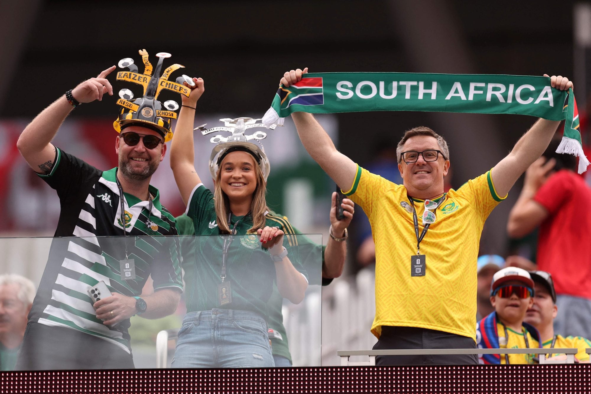 Los sudafricanos en el estadio de Los Ángeles
