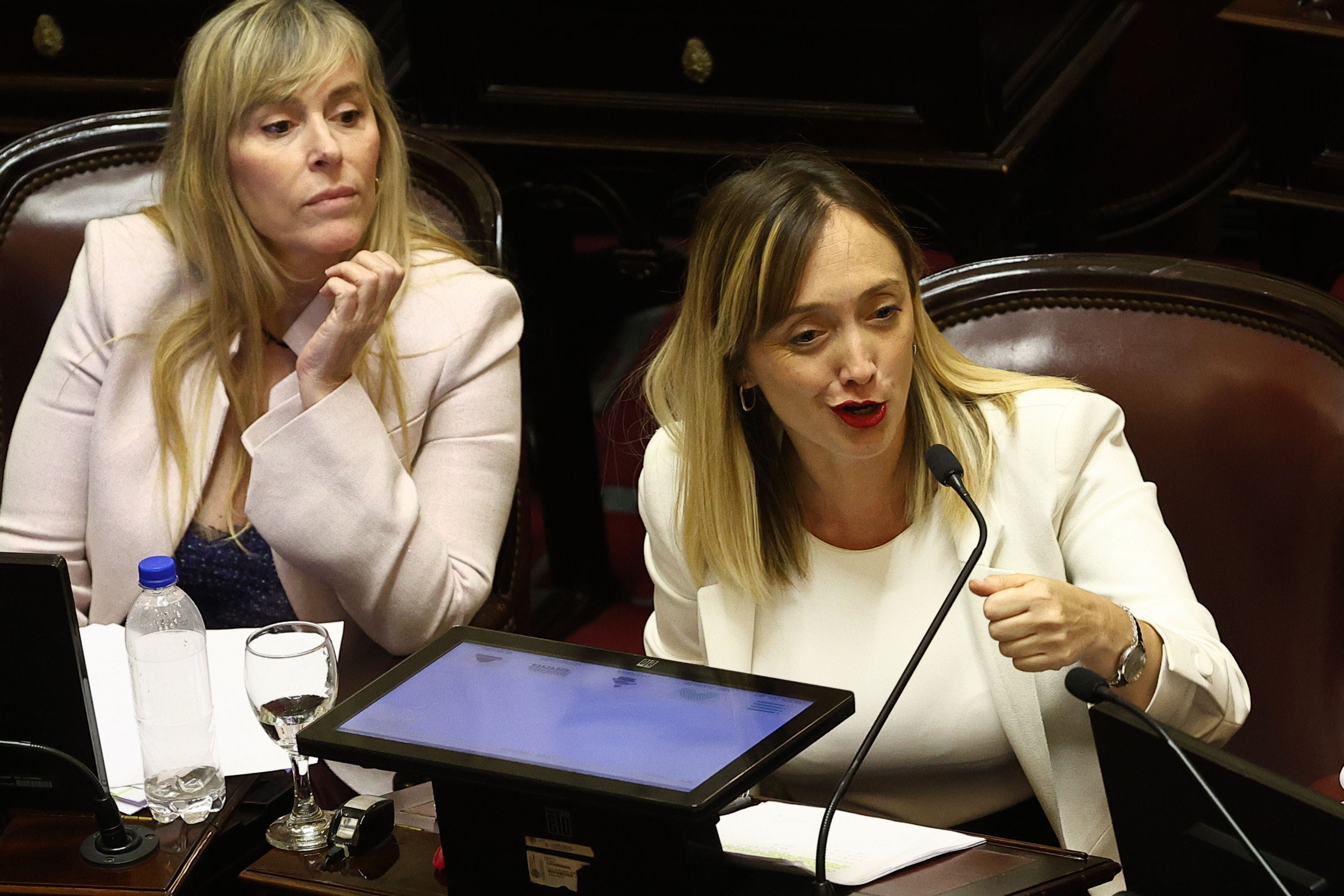 Las senadoras kirchneristas Juliana Di Tullio y Anabel Fernández Sagasti