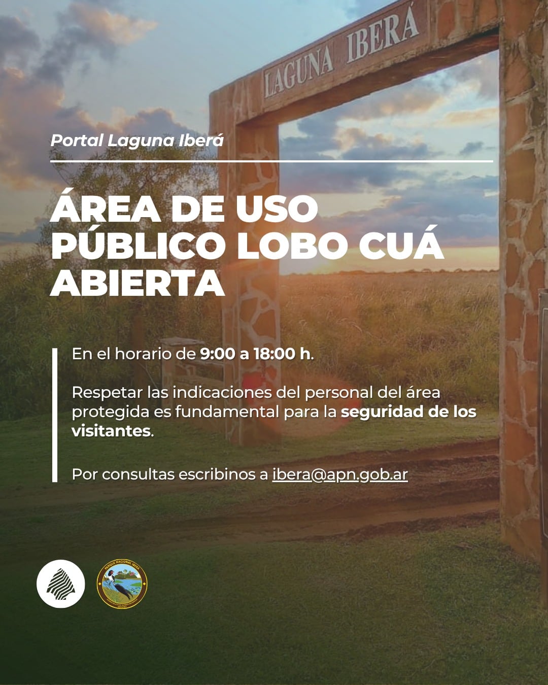 El anuncio de la apertura del Portal Laguna Iberá