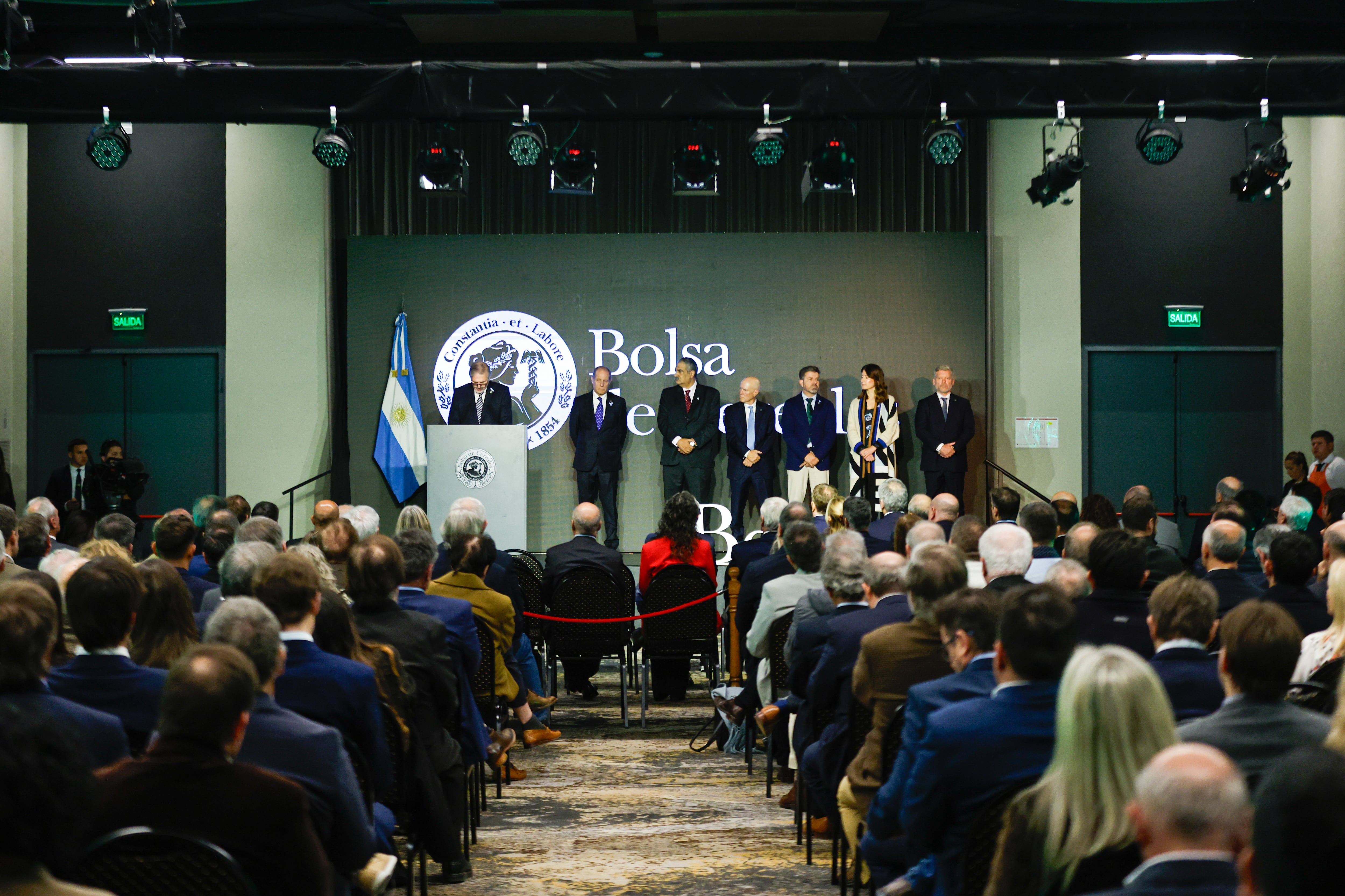 Buenos Aires 21may26. Aniversario de la Bolsa de Cereales de Buenos Aires, con la presencia de Javier Milei.