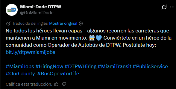 El condado de Miami-Dade busca nuevos operadores de autobús