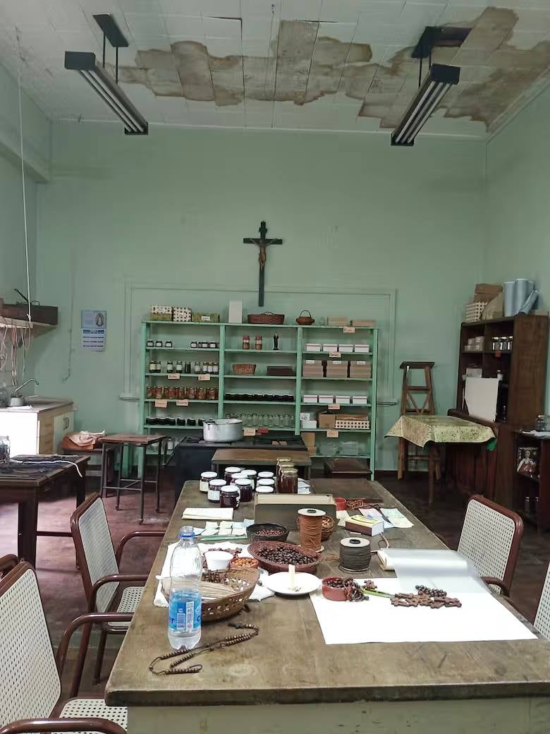 Uno de los espacios del edificio que se ambientó como set de filmación