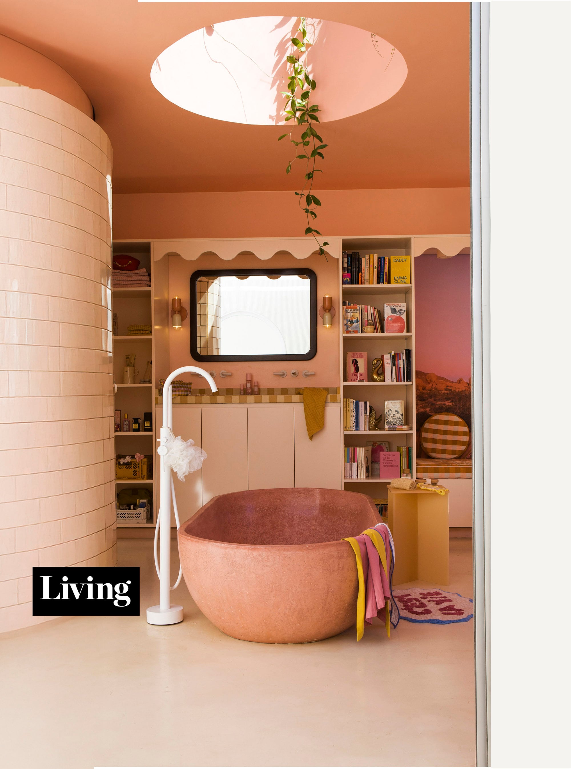 El rosa se ganó un lugar en la decoración del baño