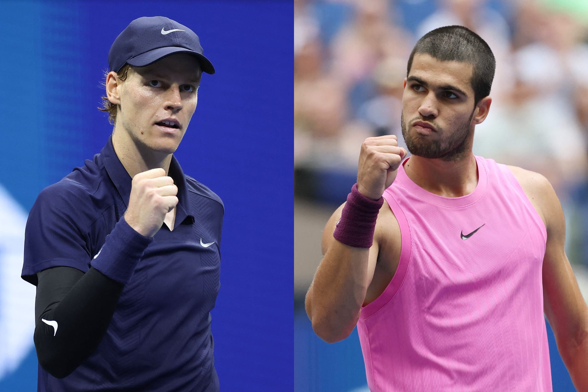Jannik Sinner y Carlos Alcaraz jugaron este año las finales de Roland Garros y Wimbledon: ganaron una cada uno