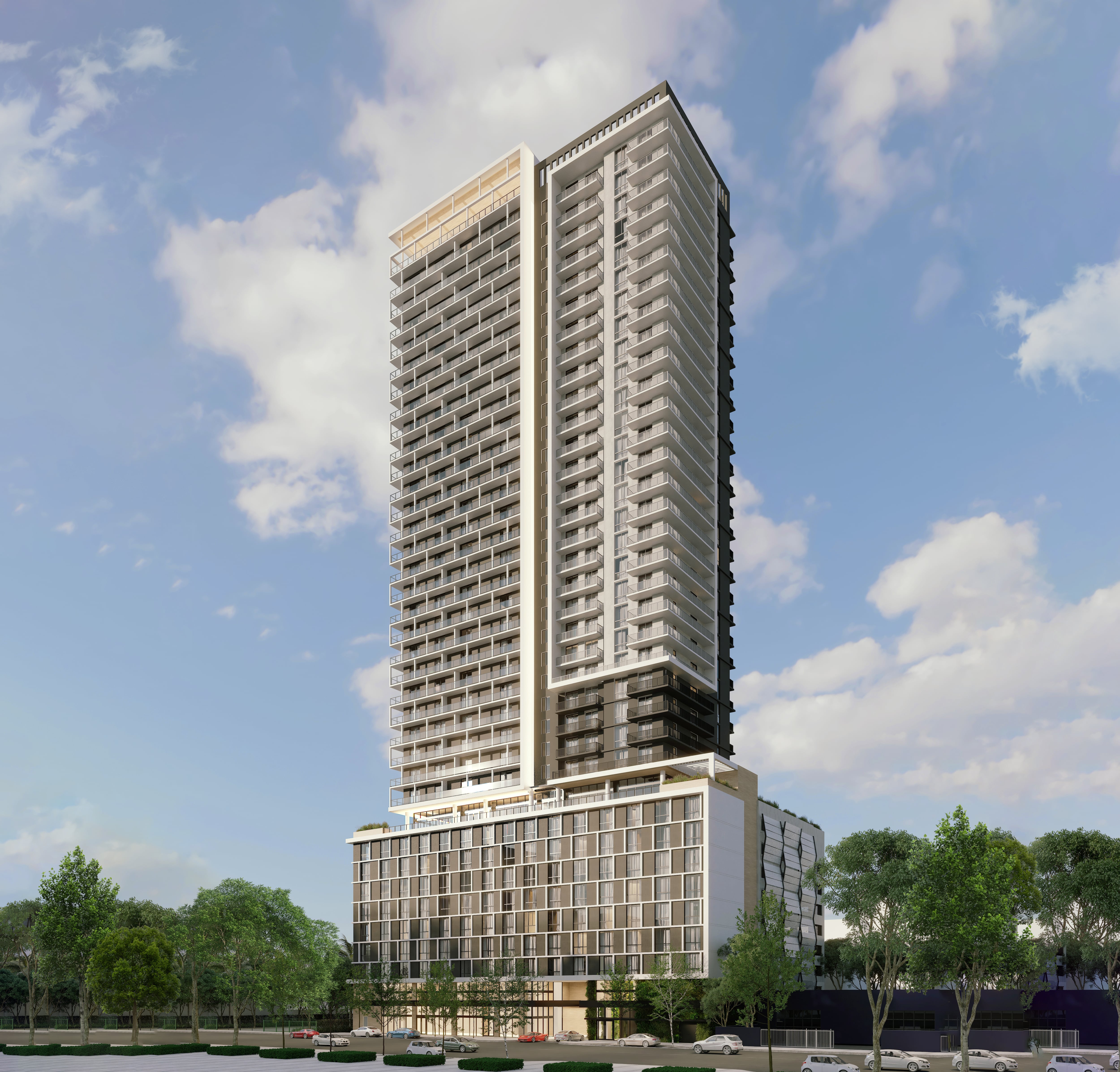 Así se ve su proyeto en la zona de Edgewater, Miami, que estará listo en el segundo trimestre de 2028