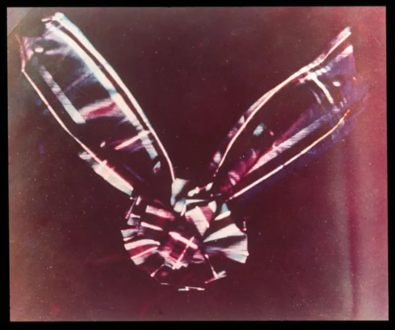 Impresión Vivex a color realizada a partir de lo que se cree que fue el primer conjunto de negativos con separación tricolor, realizado por el físico escocés James Clerk Maxwell entre 1859 y 1862