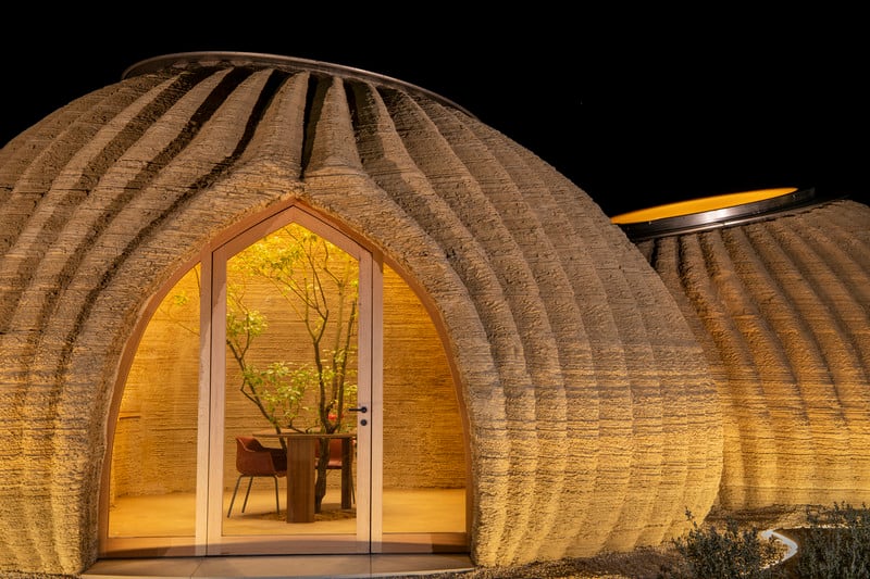 Una casa de barro en 3D y rápida de construir