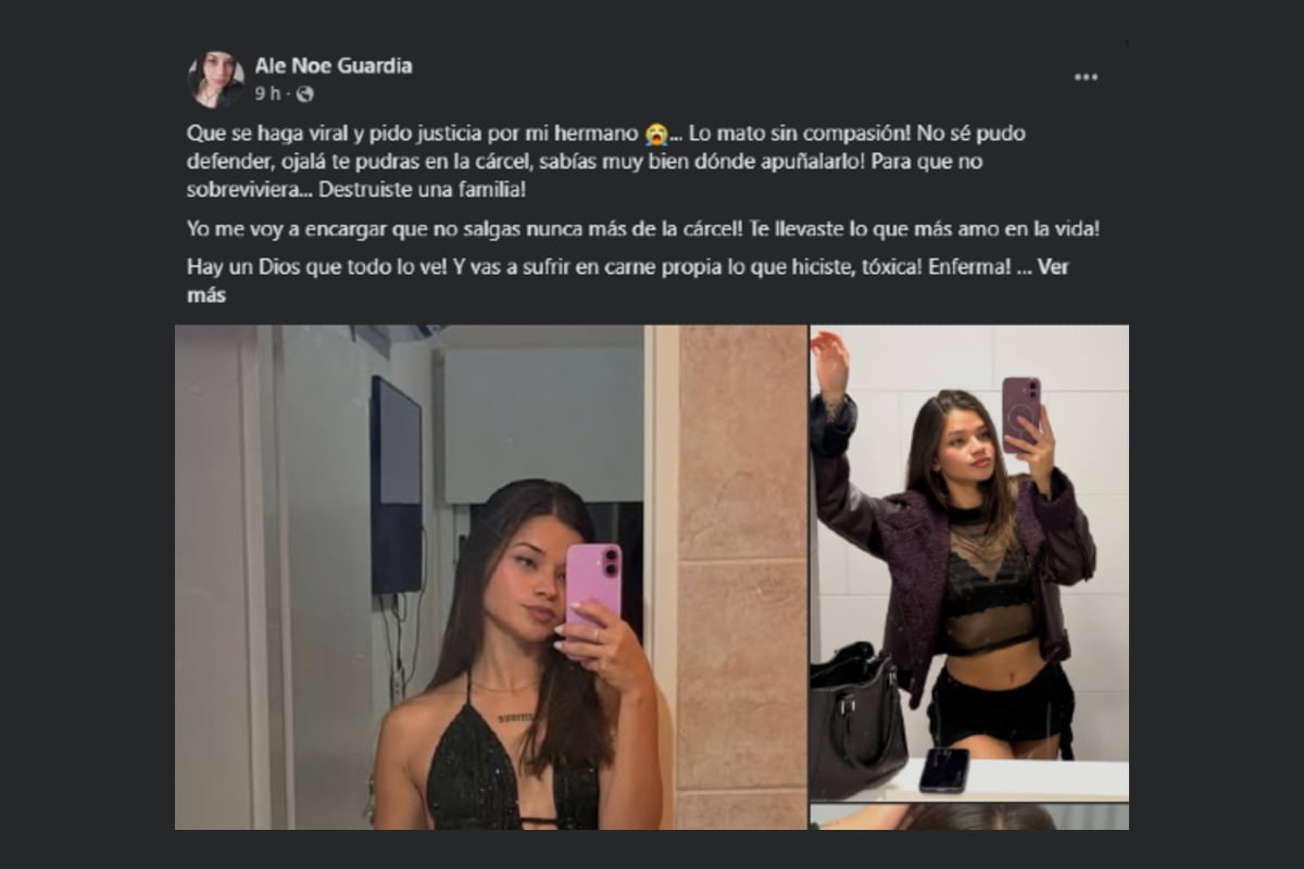 La hermana del hombre asesinado en Chaco apuntó contra la novia detenida: “Sabías muy bien dónde apuñarlo”