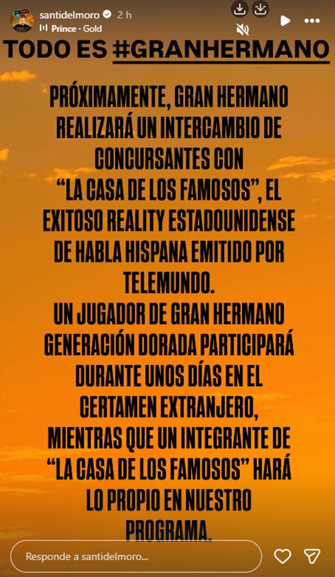 Santiago del Moro confirmó el intercambio entre Gran Hermano y La casa de los famosos