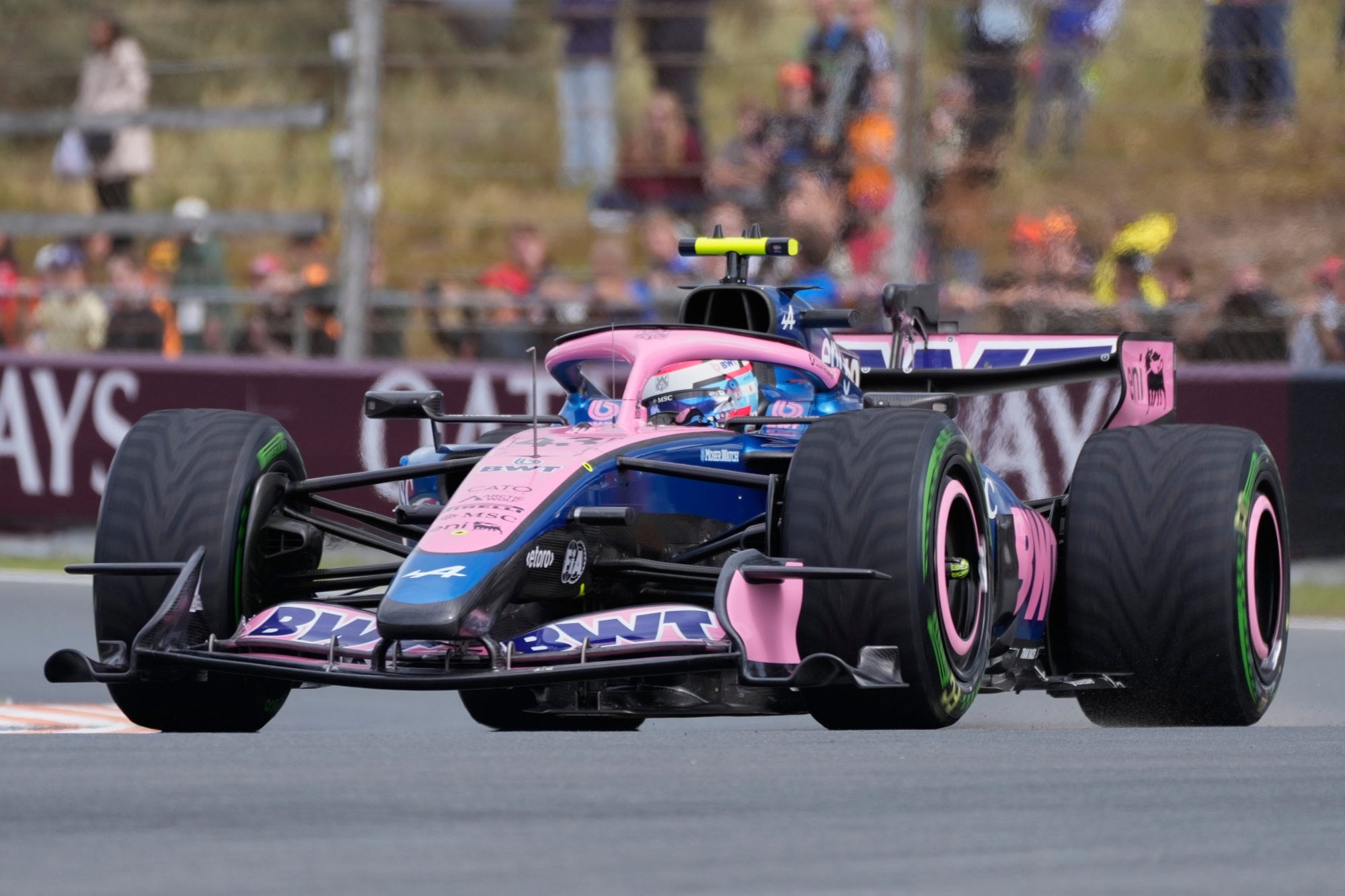Franco Colapinto, con su Alpine en el circuito neerlandés de Zandvoort