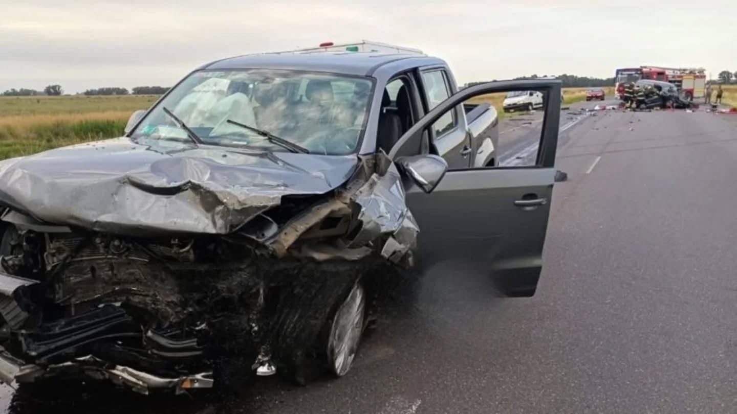Murió una pareja en un choque frontal en la Ruta 3